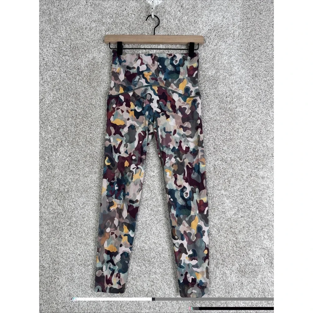 SPANX Booty‎ Boost Active Painted Camo Pink Multi Active Printed ⅞ Leggings
